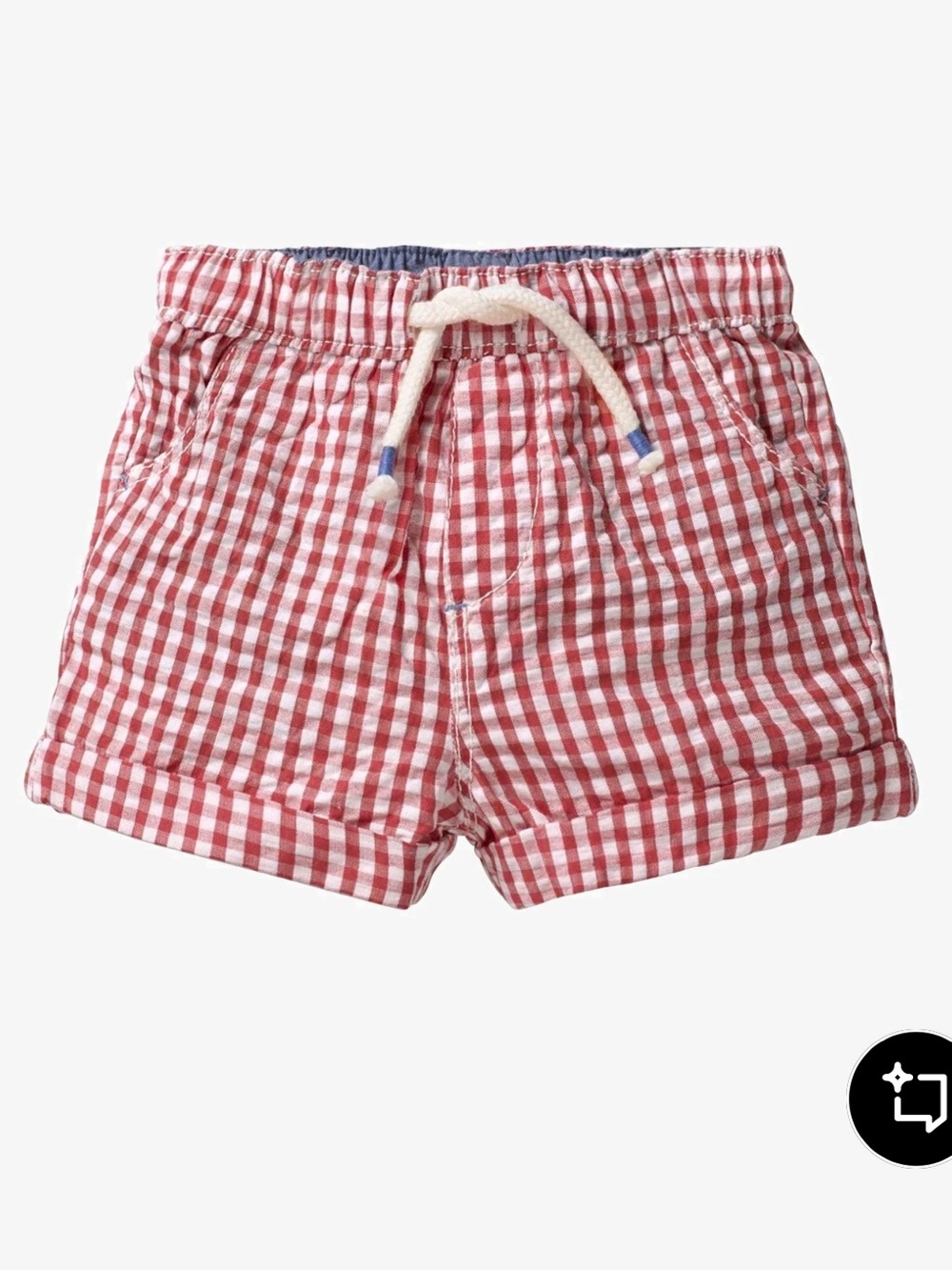 Baby Boden Red & White Gingham Shorts, Toddler Boy, 2-3 YR